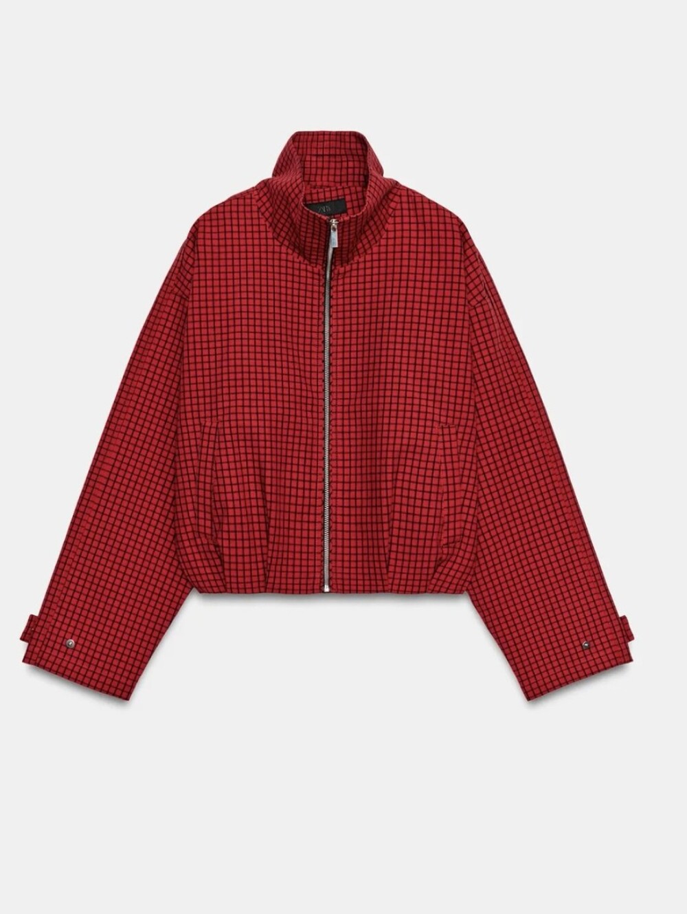 ZARA PLAID BOMBER JACKET
